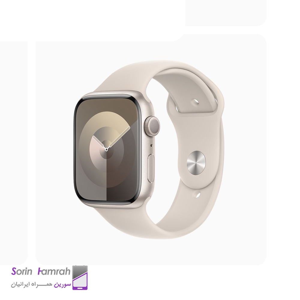 اپل واچ سری 9 مدل 41mm بدنه آلومینیوم با بند سیلیکونی.